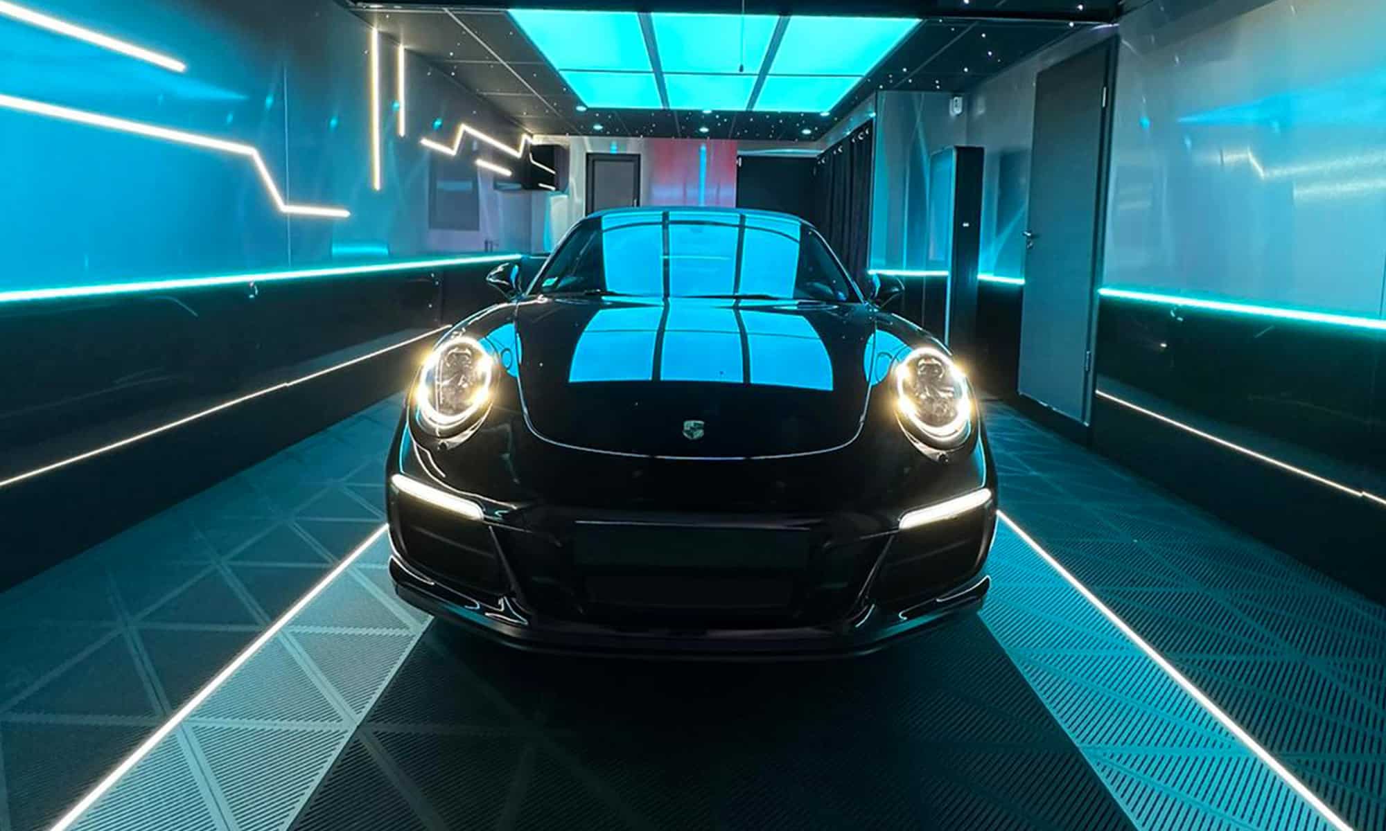 aménagement de garage Porsche